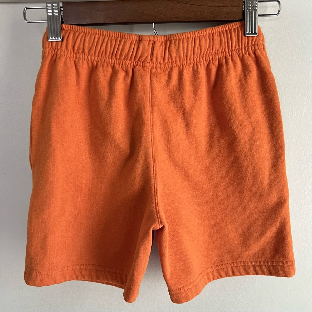 Orange Drawstring Terry Shorts - Picture 4 of 6